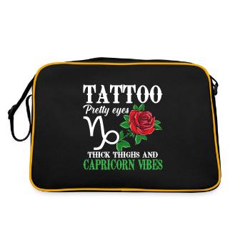 Sassy Capricorne Humour Capricorne Signe du zodiaque - Sac Retro - noir/or - Dos