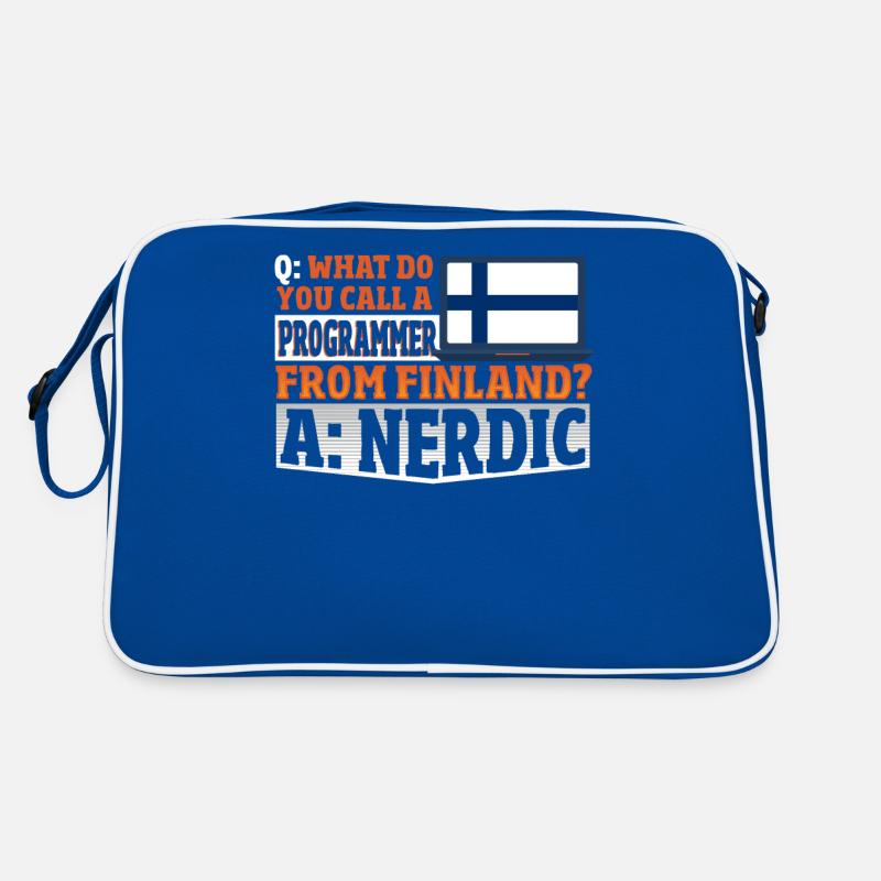What do you call a Programmer from Finland? Nerd Retro Tasche