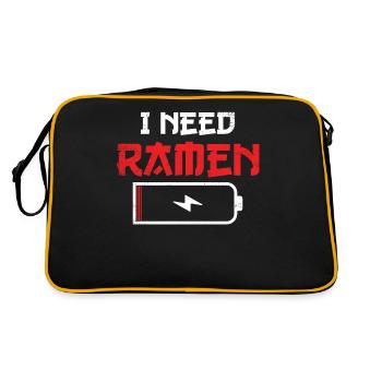 J’ai besoin de ramen cuisine japonaise anime drôle nouilles amour - Sac Retro - noir/or - Dos