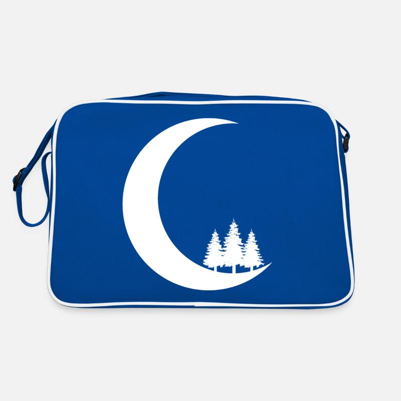 Mondsichel - Bäume - Retro Tasche