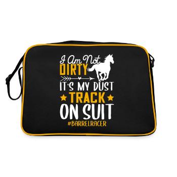 Ich bin nicht schmutzig, es ist mein Staub - - Retro Tasche - Schwarz/Gold - Hinten