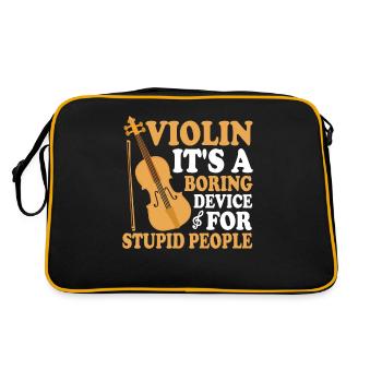Violon, c’est un appareil ennuyeux pour - - Sac Retro - noir/or - Dos