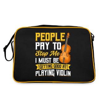 People Pay to Stop Me - Violin - Retro Bag - black/gold - Back