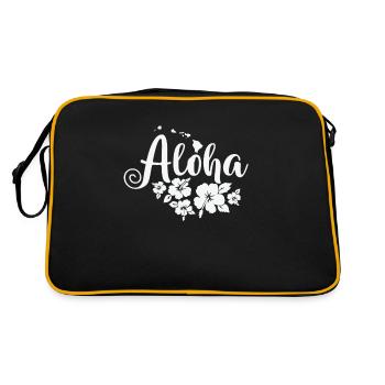 Hawaï Aloha États-Unis Amérique État - Sac Retro - noir/or - Dos