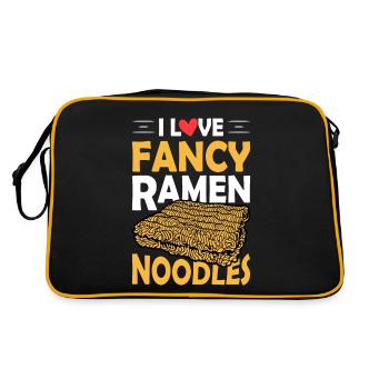 I Love Fancy Ramen Noodles - Ramen Noodles - Sac Retro - noir/or - Dos