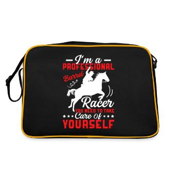 I'm a Professional Barrel Racer - Barrel - Retro Bag - black/gold - Back