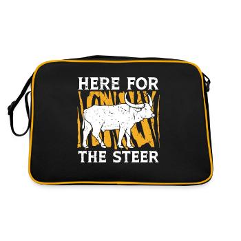 Steer Wrestling Here For The Steer Tie Down Roping - Retro Bag - black/gold - Back