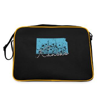 Kansas États-Unis Amérique État - Sac Retro - noir/or - Dos