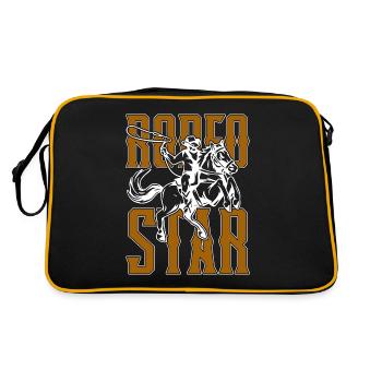 Steer Wrestling Rodeo Star Horses Steer Wrestling - Retro Bag - black/gold - Back