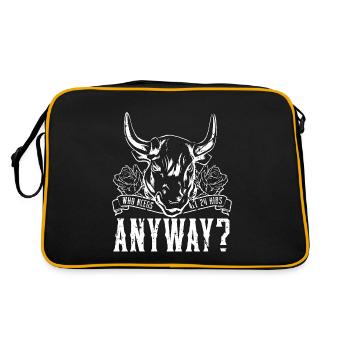 Steer Wrestling Who Needs All 24 Ribs Calf Roping - Retro Tasche - Schwarz/Gold - Hinten