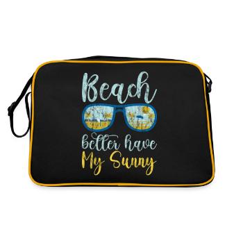Beach Better Have My Sunny 3 - Retro Tasche - Schwarz/Gold - Hinten