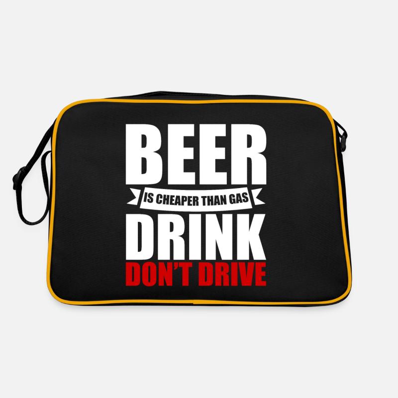 Beer Is Cheaper Than Gas, Drink, Don't Drive 4 Retro Tasche