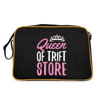 Queen of Trift Store for thrifting fans - Retro Bag - black/gold - Back