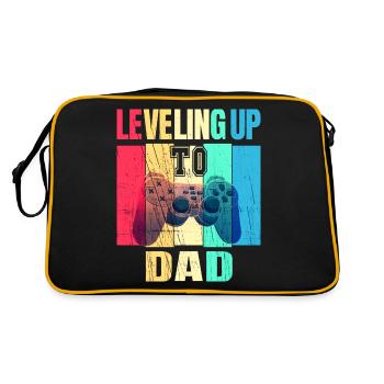 Annonce de la grossesse du passage au niveau du père - Sac Retro - noir/or - Dos