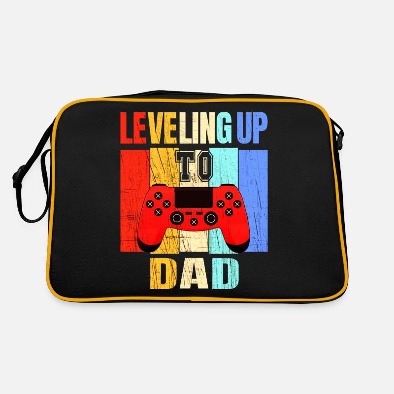 leveling up to dad pregnancy announce Retro Bag