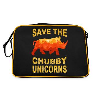 Sauvez les Uniicorns potelés - Sac Retro - noir/or - Dos