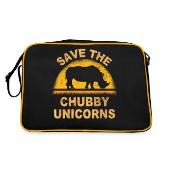 Sauvez les Uniicorns potelés - Sac Retro - noir/or - Dos