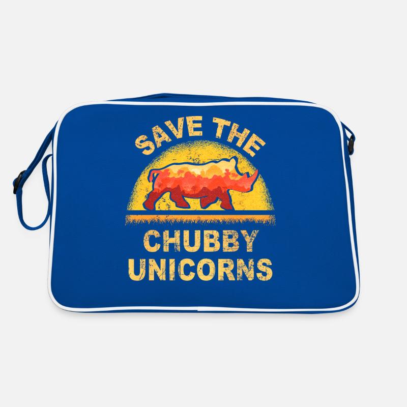 save the chubby uniicorns Retro Bag