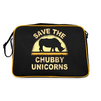 Sauvez les Uniicorns potelés - Sac Retro - noir/or - Dos