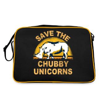 Sauvez les Uniicorns potelés - Sac Retro - noir/or - Dos
