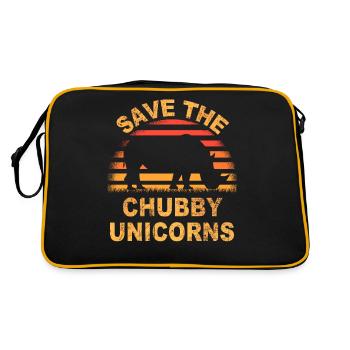 Sauvez les Uniicorns potelés - Sac Retro - noir/or - Dos