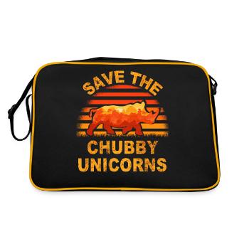 Sauvez les Uniicorns potelés - Sac Retro - noir/or - Dos