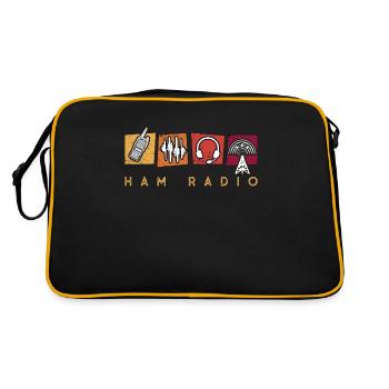 Fréquence du canal des radioamateurs radioamateurs - Sac Retro - noir/or - Dos