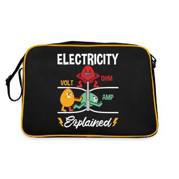 Réparation électronique Électricité Volt Ohm Électrique - Sac Retro - noir/or - Dos