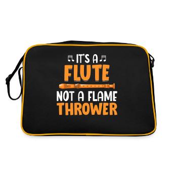 Es ist eine Flöte, kein Flammenwerfer - Flöte - Retro Tasche - Schwarz/Gold - Hinten