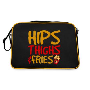 Hanches Cuisses et frites 4 - Sac Retro - noir/or - Dos
