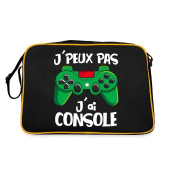 J'Peux Pas J'ai Console idee cadeau ado garçon - Sac Retro - noir/or - Dos