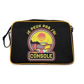 Gamer-Geschenkidee, die ich nicht trösten kann - Retro Tasche - Schwarz/Gold - Hinten
