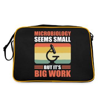 Microbiology Seems Small, but It’s Big Work - Retro Bag - black/gold - Back