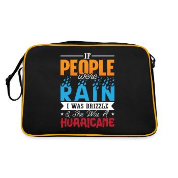 Tornades Si les gens pleuvaient, j’étais chasseur de tempête - Sac Retro - noir/or - Dos