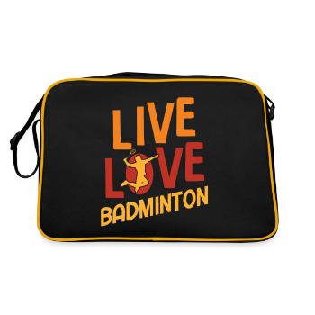 Badminton - Retro Tasche - Schwarz/Gold - Hinten
