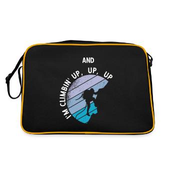 Klettern Bouldern - Retro Tasche - Schwarz/Gold - Hinten