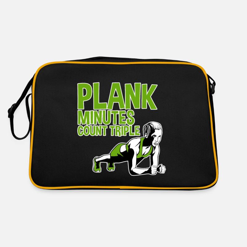 Plank Minutes Count Triple 2 Retro Tasche