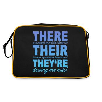 There Their They're 4 - Retro Bag - black/gold - Back