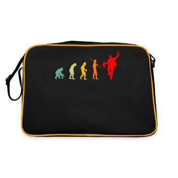 Evolution Aperitif lustiges Geschenk Mann - Retro Tasche - Schwarz/Gold - Hinten