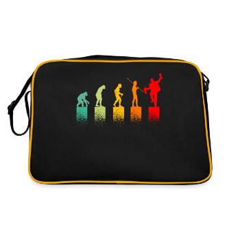Evolution Aperitif Geschenkidee Lustiger Mann - Retro Tasche - Schwarz/Gold - Hinten