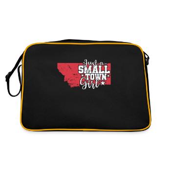 Montana Just a Small Town Girl USA America - Retro Bag - black/gold - Back