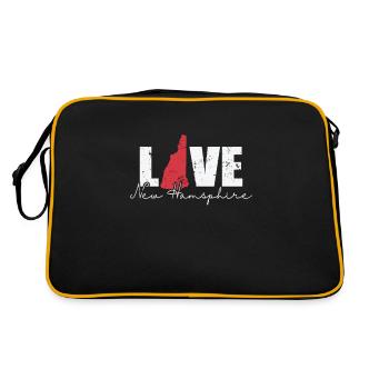New Hampshire Love New Hamsphire USA - Retro Bag - black/gold - Back