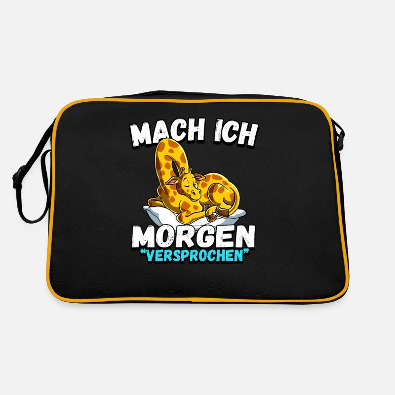Mach Ich Morgen Versprochen Giraffe Retro Tasche