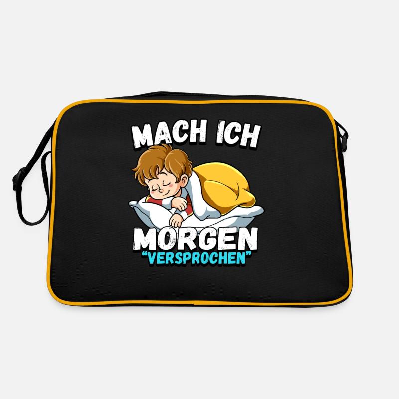 Mach Ich Morgen Versprochen Junge Retro Tasche