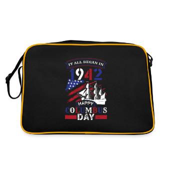 Columbus Day 1942 Italien américain - Sac Retro - noir/or - Dos
