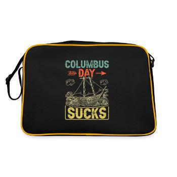 Columbus Day craint 1492 Amérindien Anti - Sac Retro - noir/or - Dos