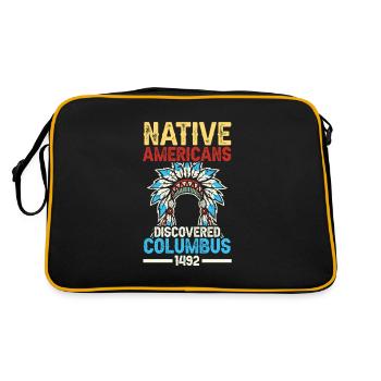 Les Indiens ont découvert Christophe Colomb en 1492 Anti - Sac Retro - noir/or - Dos