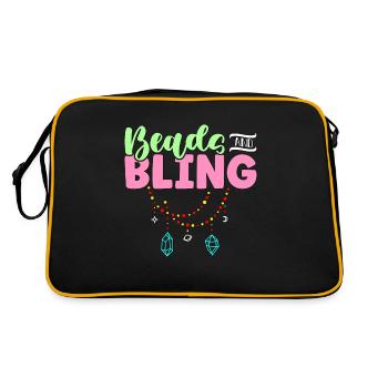 Beading Beads And Bling Beadwork Jewelry Beader - Retro Bag - black/gold - Back