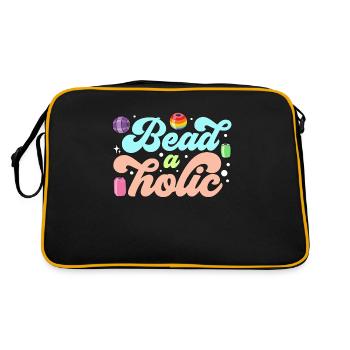 Beading Beadaholic Jewelry Making Beadwork Beader - Retro Bag - black/gold - Back