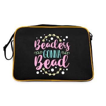 Beading Beaders Gonna Bead Beadwork Jewelry Beader - Retro Bag - black/gold - Back